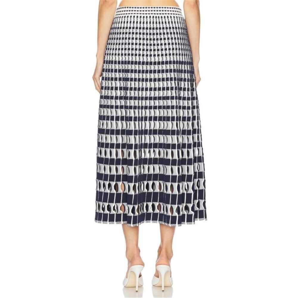 SIMKHAI Larken Midi Skirt in Midnight Multi - Picture 3 of 12